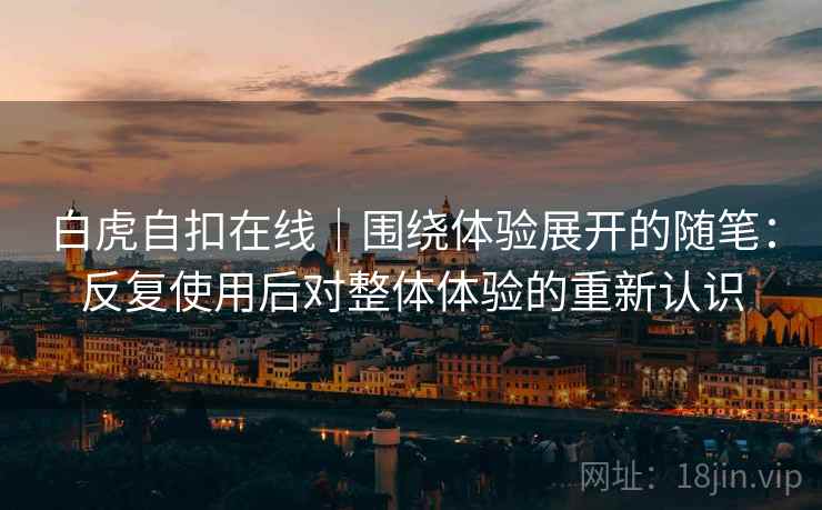 白虎自扣在线｜围绕体验展开的随笔：反复使用后对整体体验的重新认识