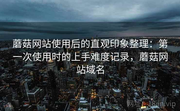 蘑菇网站使用后的直观印象整理：第一次使用时的上手难度记录，蘑菇网站域名