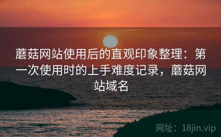 蘑菇网站使用后的直观印象整理：第一次使用时的上手难度记录，蘑菇网站域名