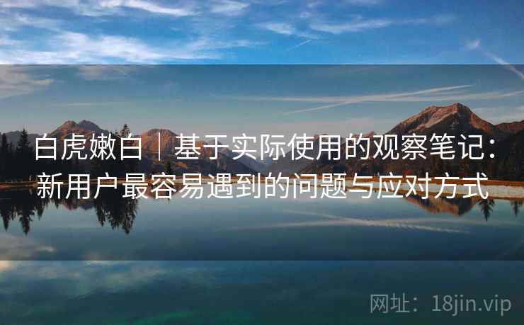 白虎嫩白｜基于实际使用的观察笔记：新用户最容易遇到的问题与应对方式  第2张