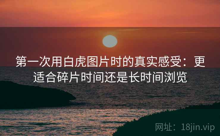 第一次用白虎图片时的真实感受:更适合碎片时间还是长时间浏览