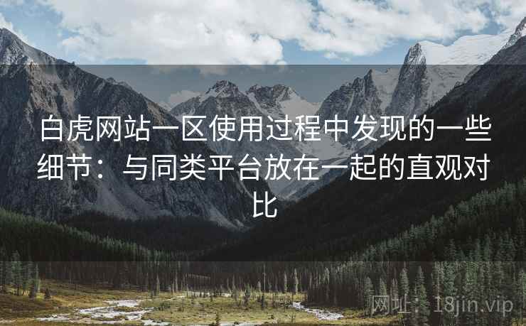 白虎网站一区使用过程中发现的一些细节：与同类平台放在一起的直观对比
