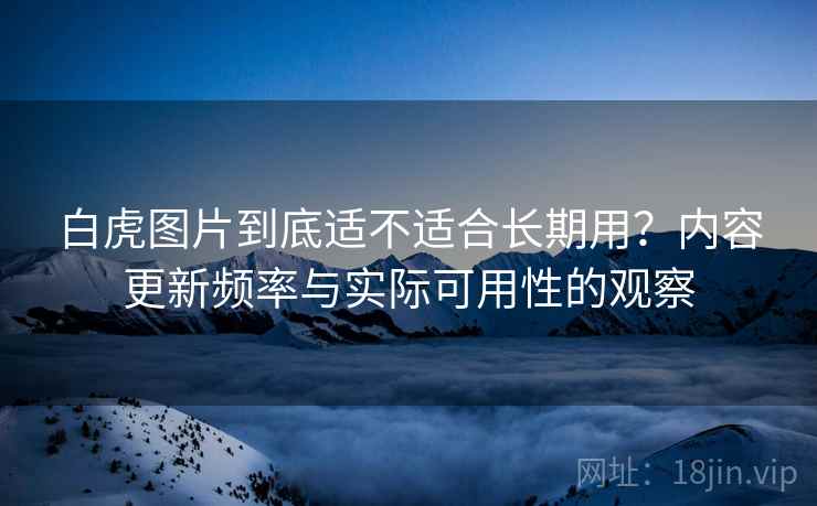 白虎图片到底适不适合长期用?内容更新频率与实际可用性的观察