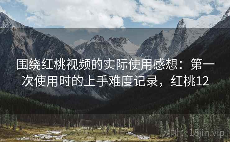 围绕红桃视频的实际使用感想:第一次使用时的上手难度记录,红桃12