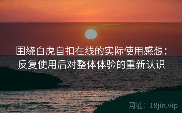 围绕白虎自扣在线的实际使用感想:反复使用后对整体体验的重新认识