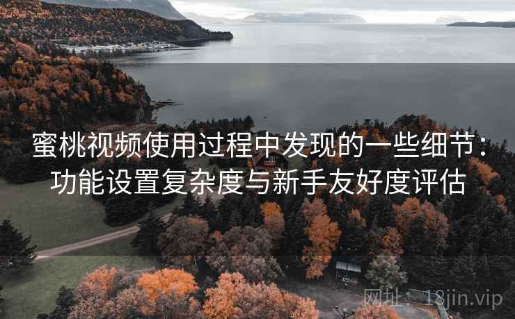 蜜桃视频使用过程中发现的一些细节:功能设置复杂度与新手友好度评估