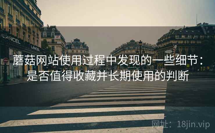 蘑菇网站使用过程中发现的一些细节：是否值得收藏并长期使用的判断