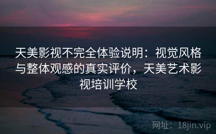 天美影视不完全体验说明:视觉风格与整体观感的真实评价,天美艺术影视培训学校
