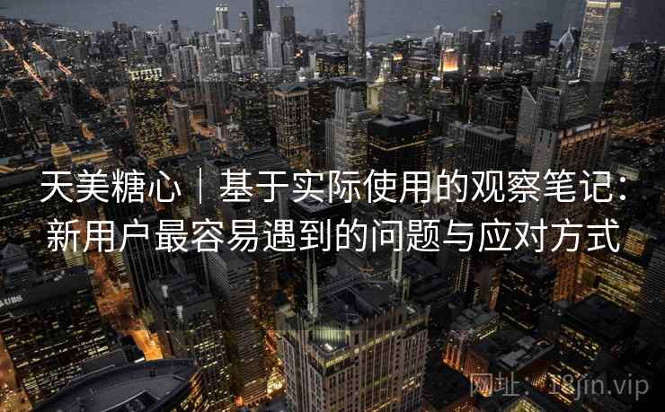 天美糖心|基于实际使用的观察笔记:新用户最容易遇到的问题与应对方式
