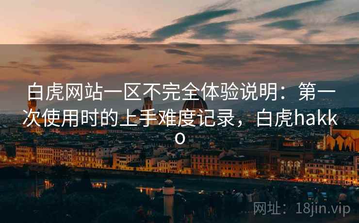 白虎网站一区不完全体验说明：第一次使用时的上手难度记录，白虎hakko