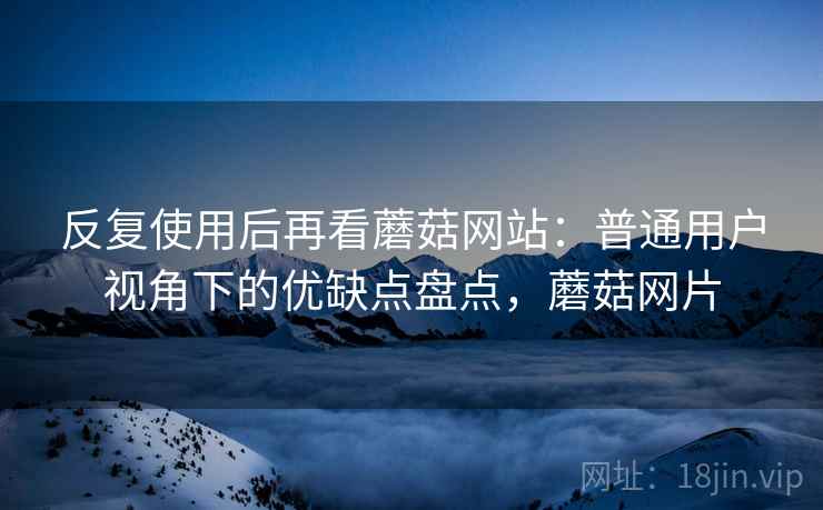 反复使用后再看蘑菇网站:普通用户视角下的优缺点盘点,蘑菇网片