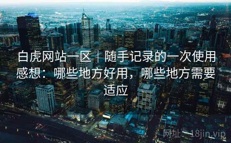 白虎网站一区|随手记录的一次使用感想:哪些地方好用,哪些地方需要适应