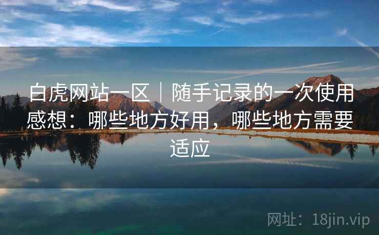 白虎网站一区|随手记录的一次使用感想:哪些地方好用,哪些地方需要适应
